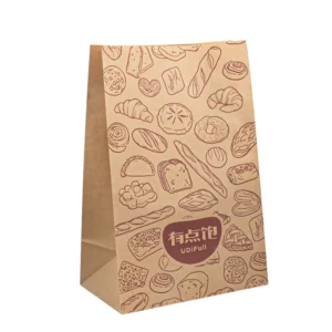 Kraft Paper Bags Carton Tin Tie Bag Custom Printed Logo Disposable Biodegradable Greaseproof Take Away Small Sos Brown White 10