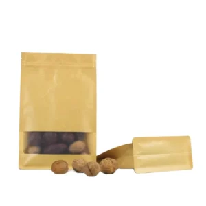 Kraft Paper Bags with Window and Ziplock