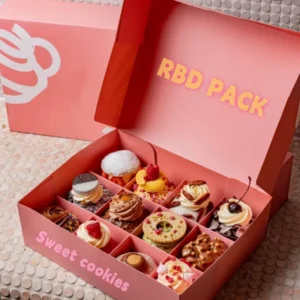 Kraft Paper Box Clear Lid Window Matte Finish for Biscuit Gift Food Cookie Packaging Paper Box