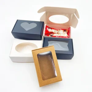 Kraft Paper Boxes with Transparent Windows for Small Accessories