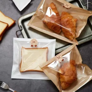 Kraft Paper Bread Bags with Window