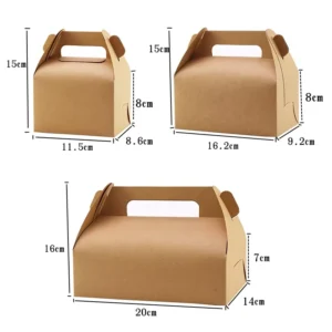 Kraft Paper Cake Box with Handle