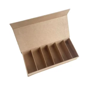 Kraft Paper Display Box With Compartments for Gourmet Treats or Small Consumer Goods