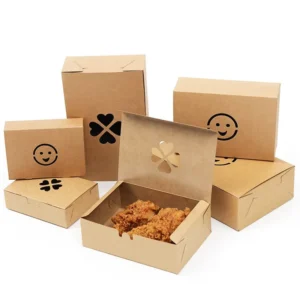 Kraft Paper Disposable Food Lunch Box