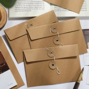 Kraft Paper Envelopes for Scrapbooking Invoices Love Letters File Bags Digital Printing Thick Vintage Style