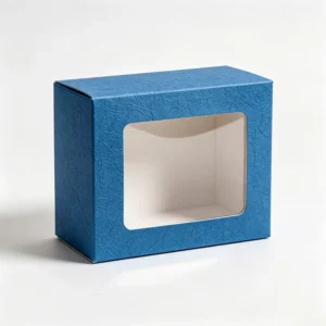 Kraft Paper Folders Collapsible Packaging Box with Transparent Window Recyclable Custom Design for Cake