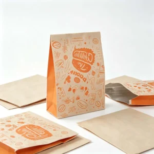 Kraft Paper Food Bag Factory Custom Disposable Takeaway Sandwich Packaging Bag