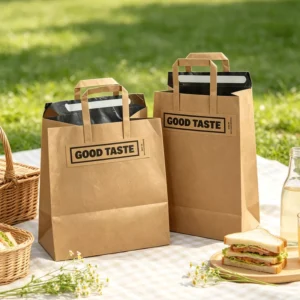 Kraft Paper Heat Resistant Leak Proof for Cafe and Bakery Twisted Handles Top Handle Coffee Takeaway Bags