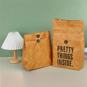 Kraft Paper Insulated Bag Watertight Heat Preservation Washable