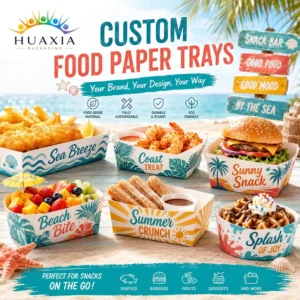 Kraft Paper Lunch and Fruit Tray for Salads, Sandwiches, and Fresh Produce, Eco-Friendly, Custom Logo