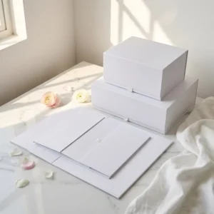Kraft Paper Magnetic Gift Box for Birthday and Wedding Packaging