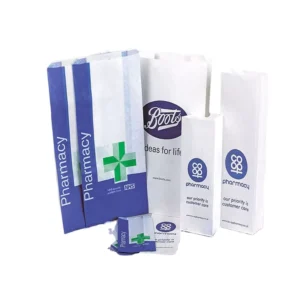 Kraft Paper Pharmacy Prescription Medicine Bag for Hospital