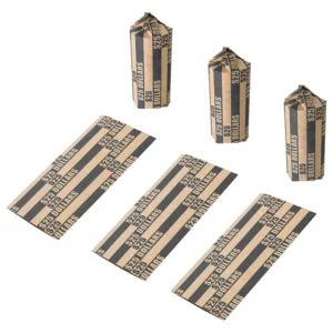 Kraft Paper Preprinted Flat Coin Wrappers for US Dollar Coins, Capacity 25 Coins ($25)