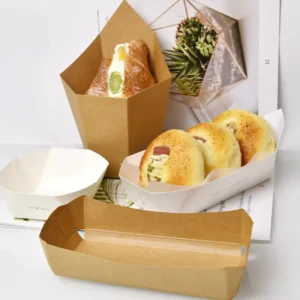 Kraft Paper Red Bean Bun and Bean Cake Packaging Box Baking Tray