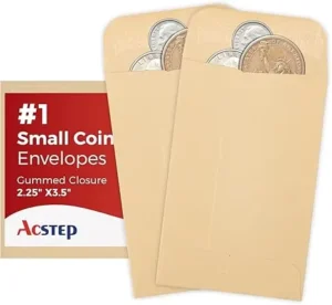 Kraft Paper Seed and Small Coin Envelopes, Self-Adhesive or Water-Gummed, Mini Size
