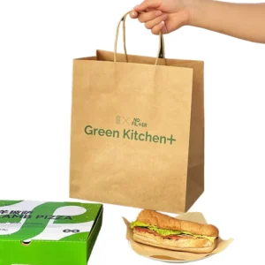 Kraft Paper Shopping Bag Reusable Tote Custom Printed Eco Friendly Handbag
