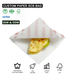 Kraft Paper Snack Paper Disposable Greaseproof Waxed Bags Bakery Cookies Dessert Greaseproof Paper Lunch Bag