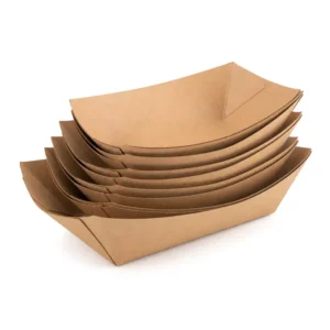 Kraft Paper Street Food Boat Tray Factory Direct with Private Label and Export Carton Packing
