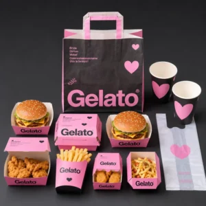 Kraft Paper Takeaway Food Packaging Box, Custom Logo, Paper Lunch Box