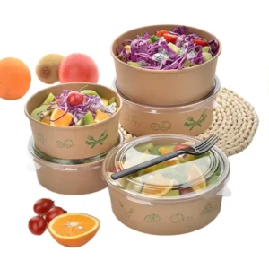 Kraft Paper Takeaway Lunch Box, Disposable Fast Food Box