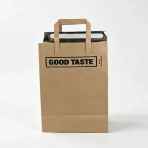 Kraft Paper Takeout Bags Aluminum Foil Insulated Coffee Milk Tea Delivery Handbags With Built in Cup Holder
