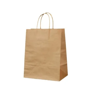 Kraft Paper Tote Bag for Gift Packaging, Customizable