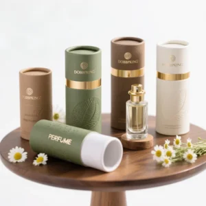 Kraft Paper Tube Box Cylindrical Pack for Perfume Tube With Round Packaging Design
