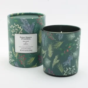Kraft Paper Tube Canister with Metal Lid for Candles