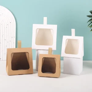 Kraft Paper Window Gift Box for Candy Tea Cookies Small Gifts