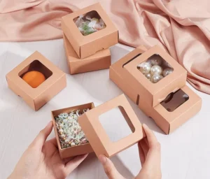Kraft Paper Window Soap Packaging Box, Small Cardboard Gift Box