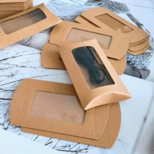 Kraft Paperboard Window Box for Consumer Electronics and Type-C USB Cable Packaging
