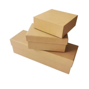 Kraft Rigid Cardboard Gift Lid and Base Paper Box