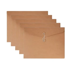 Kraft String Envelope With Button And String Closure File Folder Project Pockets File Envelope String Closer
