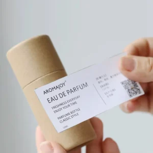 Kraft Wax Paper Perfume Bottle Packaging Tube with Sticker