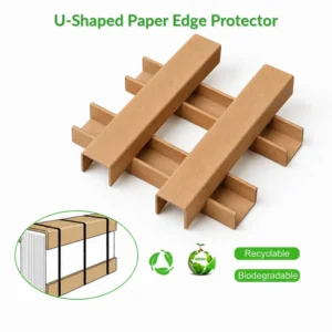 L U Shape Paper Corner Protectors Self Cutting Shock Resistant Degradable Kraft for Cargo Packing Material Hard Pallet