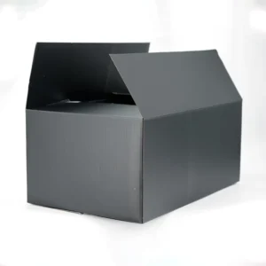 Large Black and Gold Corrugated Cardboard Shipping Box for Clothes