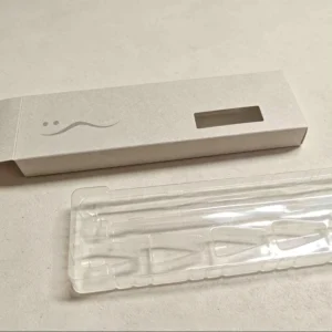 Large Capacity Long Slim Paper Box Hollow Cutout Window Custom Inner Tray Pack