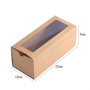 Large-Capacity Transparent-Window Paper Box for Bread, Dessert, and Tart Packaging