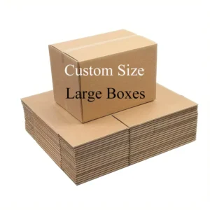 Large Corrugated Shipping and Moving Carton, Strong Brown Cardboard for Storage and Mailing