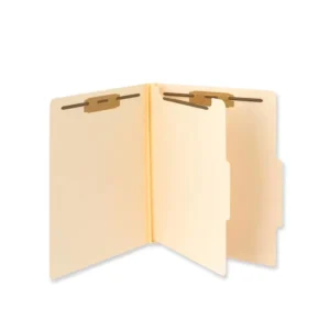 Letter Size Classification Folders, 1 Divider, 2-Inch Expansion, 2 Prongs, Durable, for Law Client Files