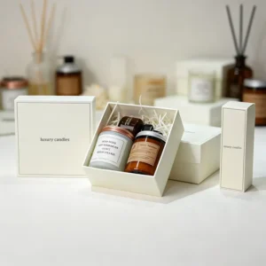 Lid-Base Box Eco-Friendly Paperboard Aromatherapy Candle Packaging