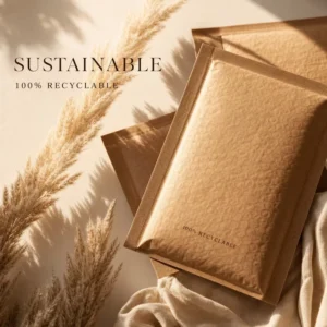Lightweight Kraft Paper Bubble Mailers Custom Logo Padded Envelopes Shockproof Courier Bags Express Delivery Shipping