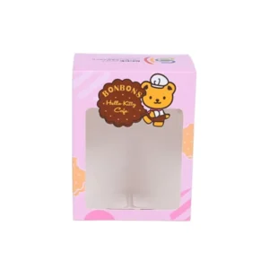 Lock Bottom White Card Paper Box with Window, Glossy/Matte Lamination, UV Coating, Food Packaging