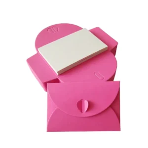 Love Button Pearl Red Paper Envelope Thickened Postcard Envelope Romantic Love Letter Invitation Business Envelope