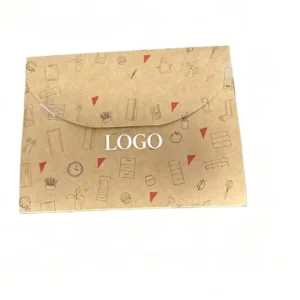 Low MOQ Custom Kraft Paper Envelope with Color Logo Printing for Wedding Invitations