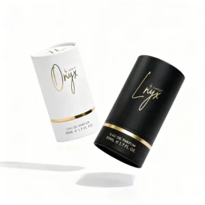 Luxurious Custom Printed Paper Tube with Gold Foil for Perfume Essential Oil Cosmetics Gift Paper Tube