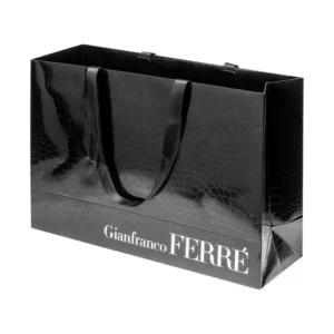 Luxury Black Paper Bags for Shoes, Clothes, Gifts, and Jewelry with Printed Custom Logo
