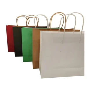 Luxury Card Board Shopping Paperbag Custom Logo White Kraft Paper 180*230+100 Size Digital Printing Clothes Packaging Gift Bag