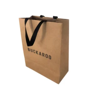 Luxury Classic Eco-Friendly Durable Brown Kraft Paper Cardboard Gift Bag Biodegradable Recyclable Offset Printing Custom Logo