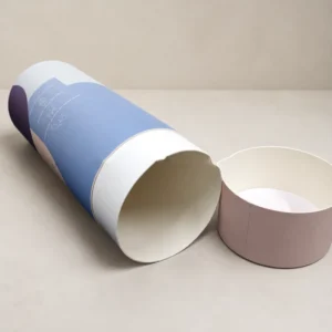 Luxury Coated Cylindrical Paper Tube Box with Embossed Brand Logo for Scented Candle Fragrance Packaging